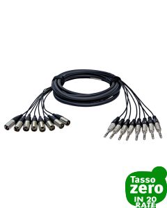 Alva T8X8PRO5 Multicore 5mt. 8 Jack TRS M - 8 XLR M 