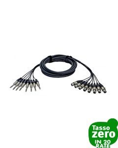 Alva X8T8PRO5 Multicore 5mt. 8 XLR F - Jack TRS M
