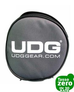 UDG Headphone Bag Steel Grey - Orange Inside 