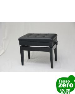 Panca regolabile Cajon Nero Lucido con cassetto