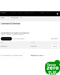 SONARWORKS Upgrade da Reference 4 HE a SoundID per Cuffie - Codice
