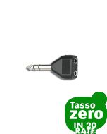 Quiklok AD-23 Adattatore audio Jack 6.3/ 2 Jack 3.5 F